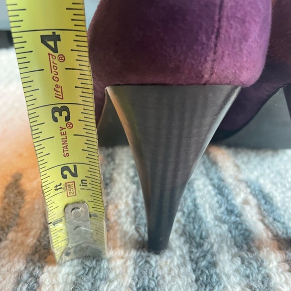 Style & Co Celine Plum Purple Suede Peep Toe Pump - Picture 4 of 10